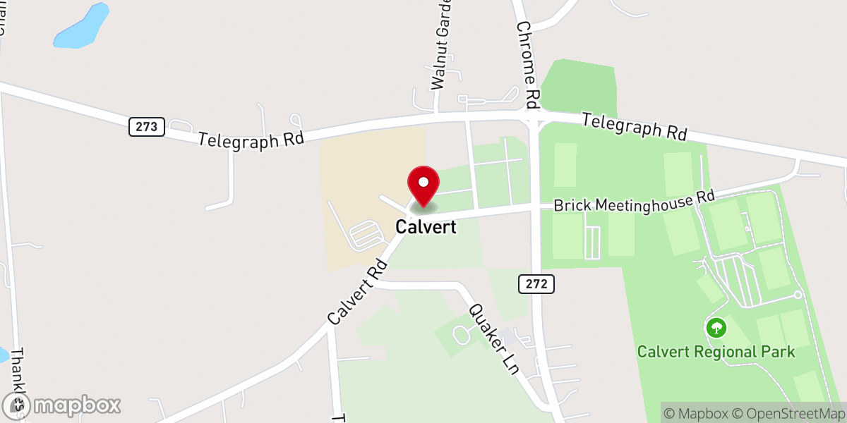 Map showing location of Brick Meeting House
