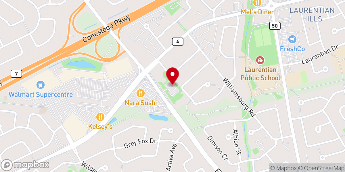Map showing location of Holy Trinity Serbian Orthodox Church