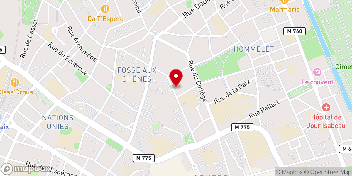 Map showing location of Église Évangélique Vie Nouvelle