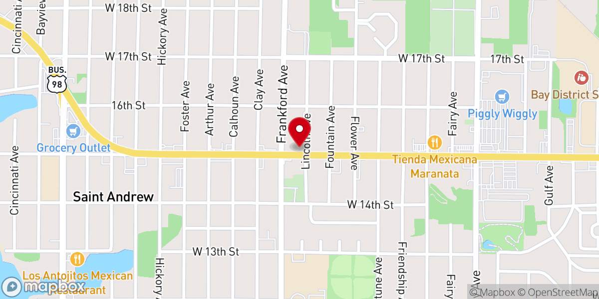 Map showing location of Brown's Temple