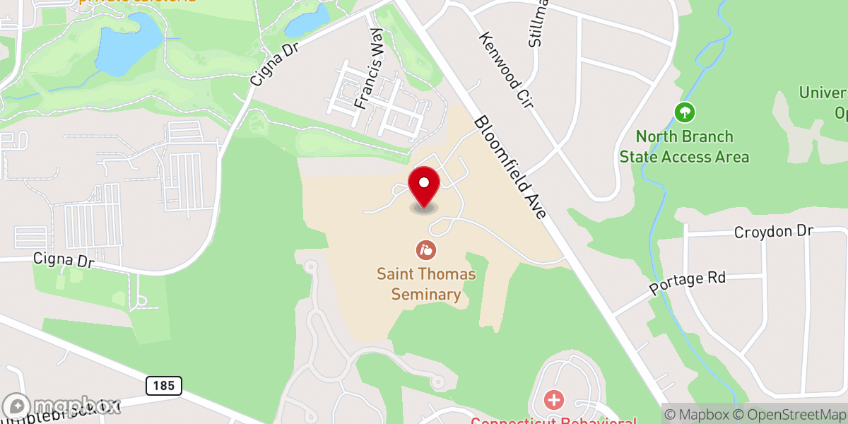 Map showing location of Connecticut Catholic Foundation