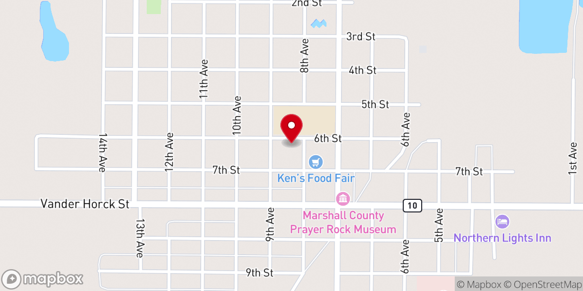 Map showing location of United Methodist Church