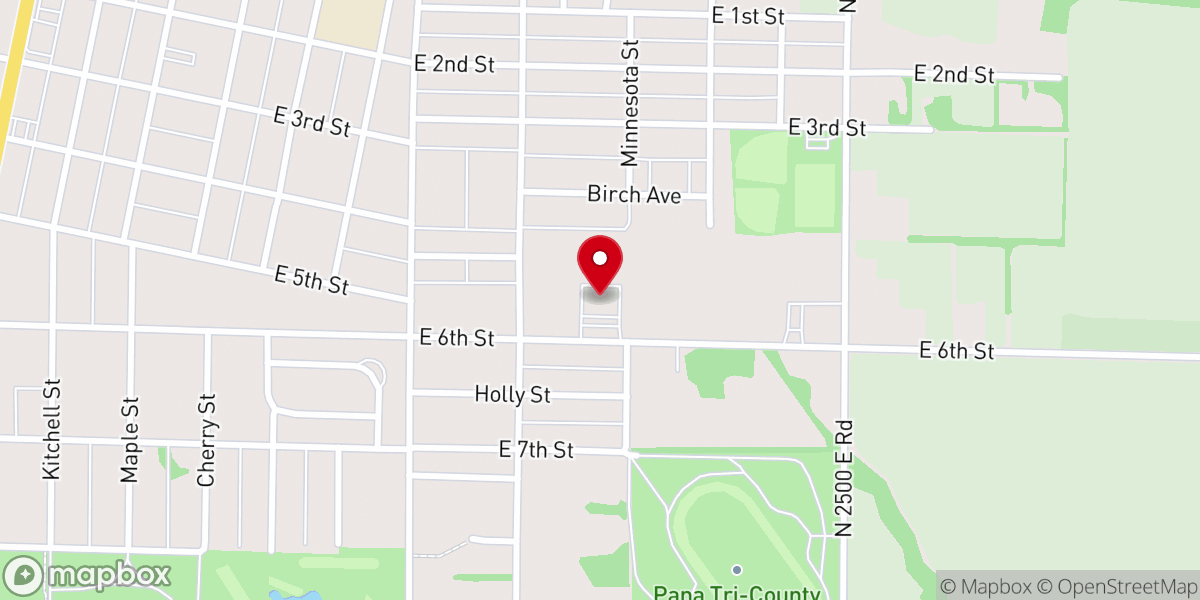 Map showing location of First United Pentecostal Church