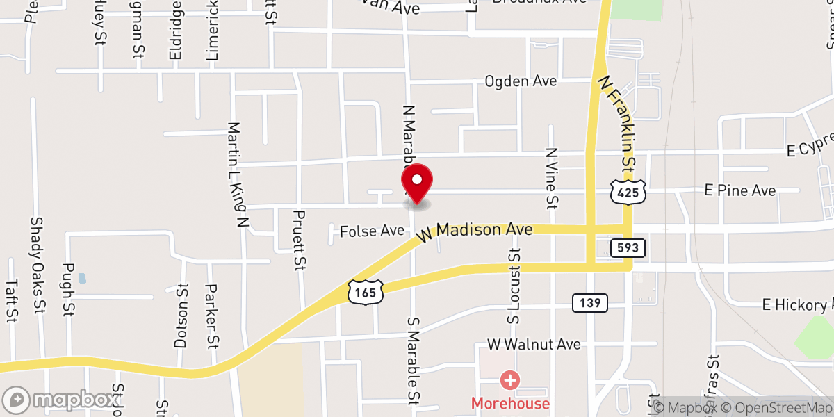 Map showing location of Life Blood Ministries