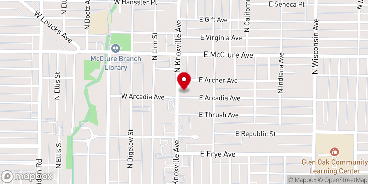 Map showing location of Kingdom of Deliverance Baptist Church