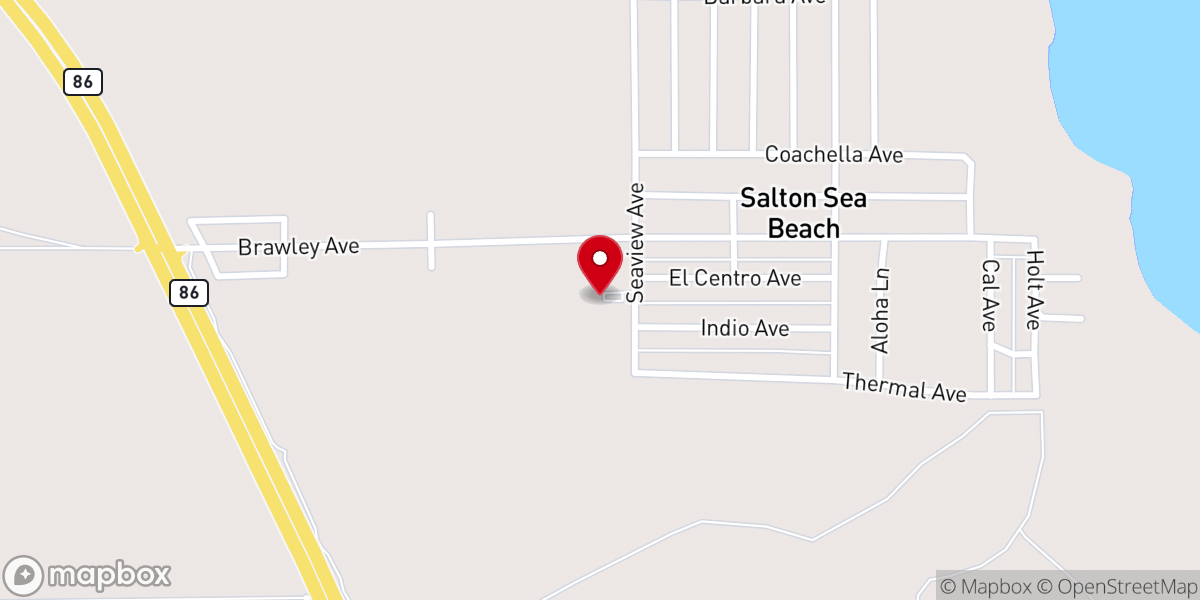 Map showing location of West Shores Baptist Church