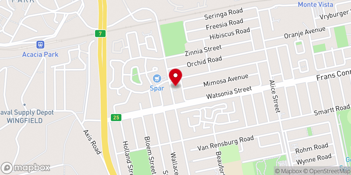 Map showing location of NG Kerk Goodwood Park (Dutch Reformed Church)