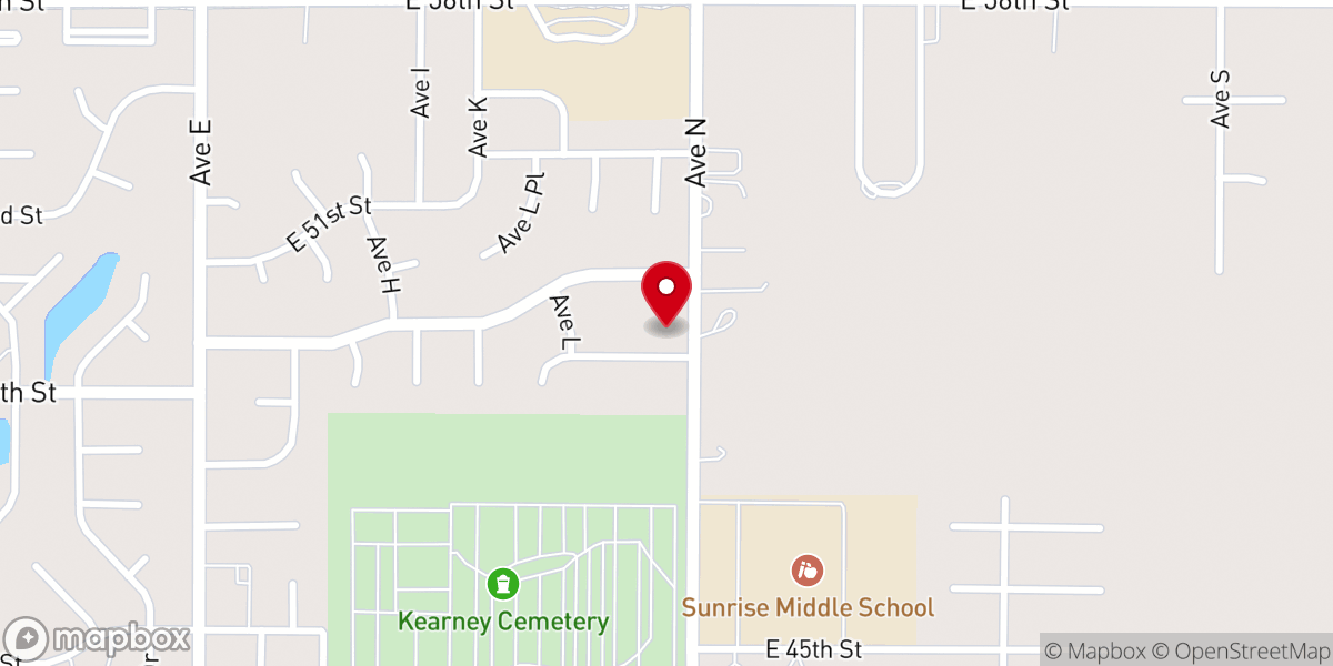 Map showing location of Good Shepherd Evangelical Lutheran Church