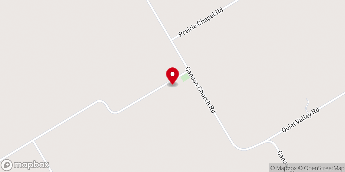 Map showing location of Canaan Baptist Church