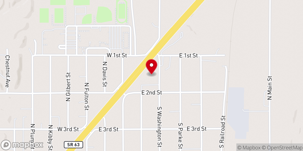Map showing location of Victory Baptist Church