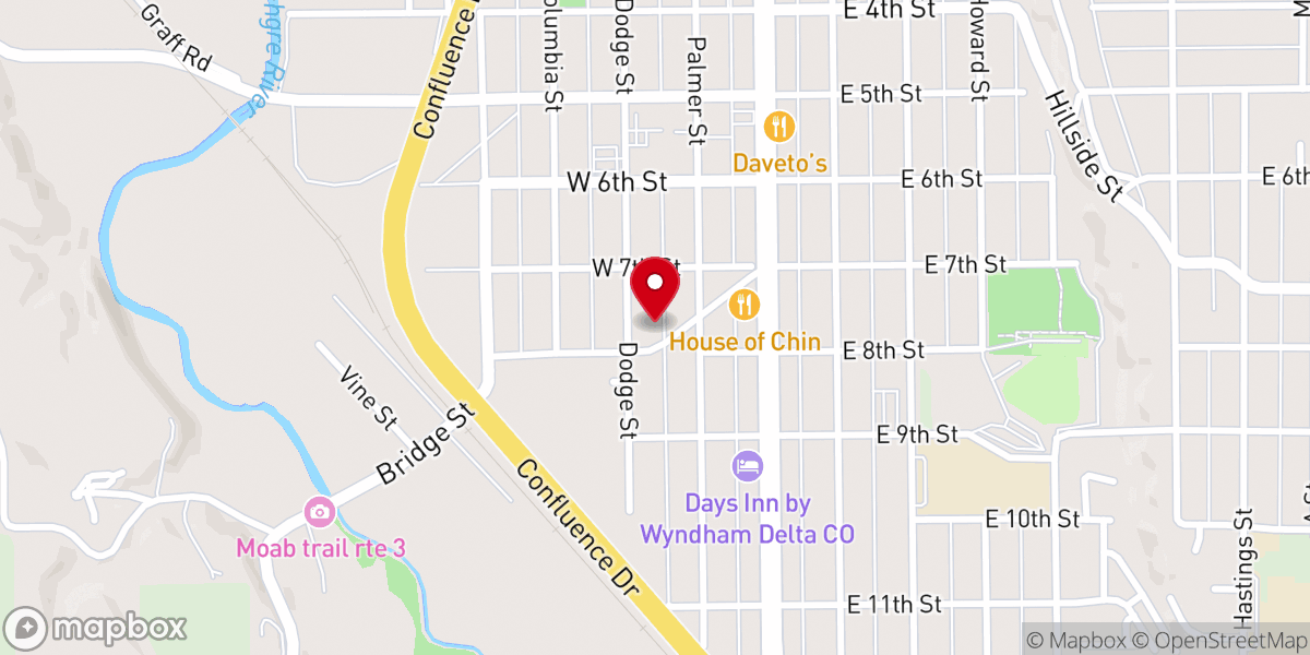 Map showing location of Rivers Church