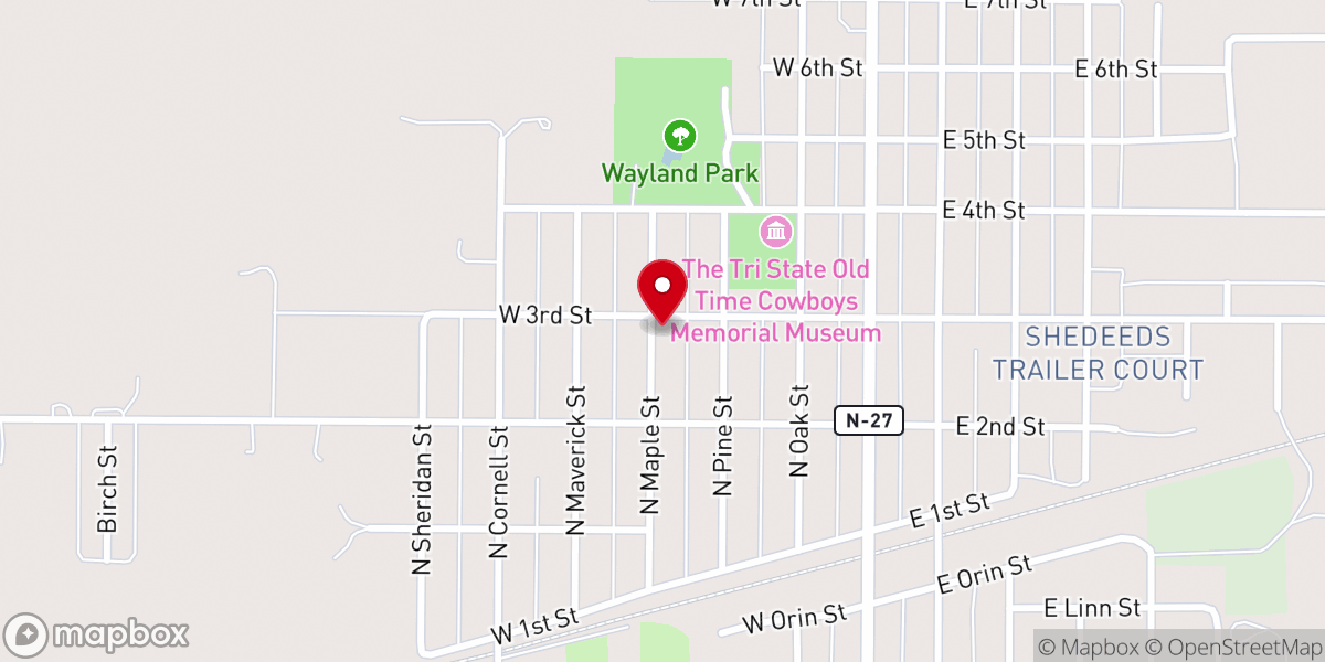 Map showing location of Rock of Ages Lutheran Church