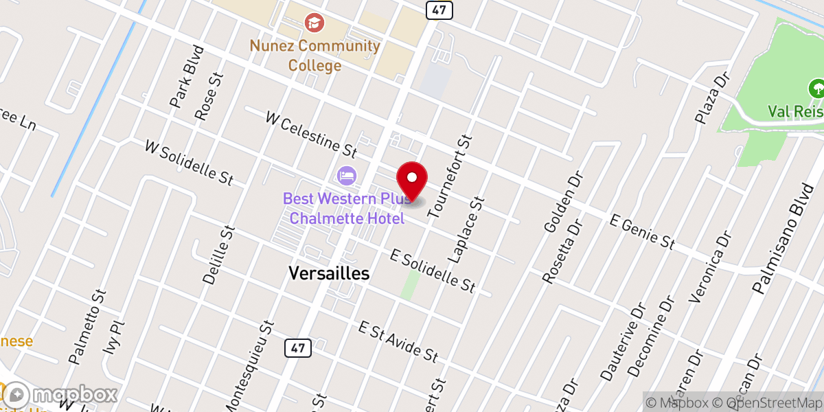 Map showing location of New Orleans Baptist Theological