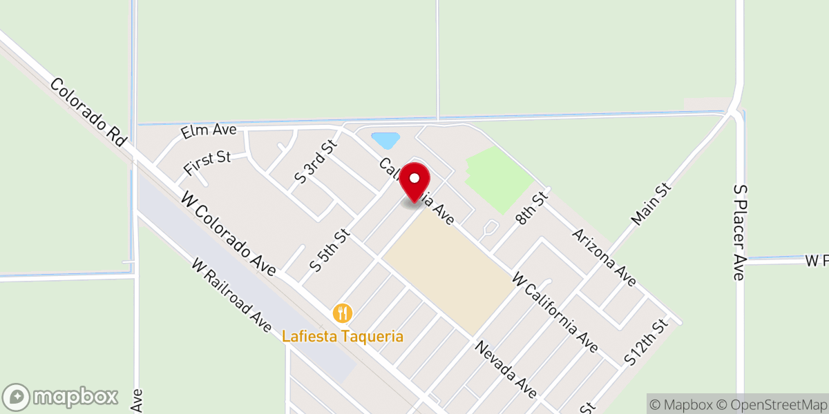 Map showing location of St. Vincent de Paul Church