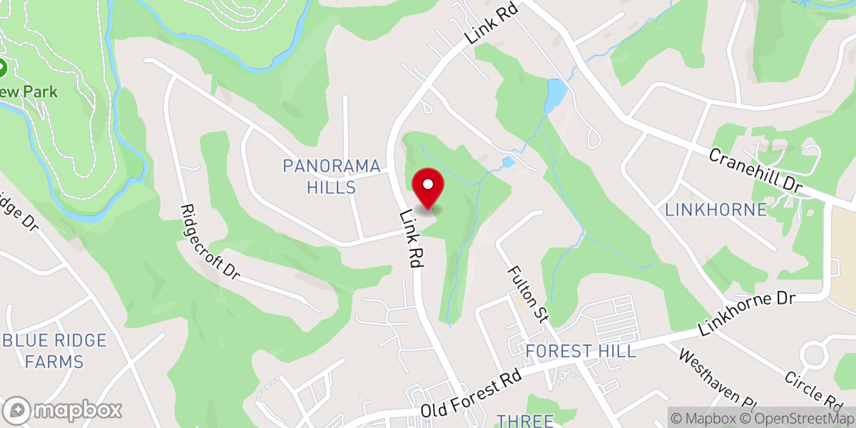 Map showing location of Our Savior Lutheran Church