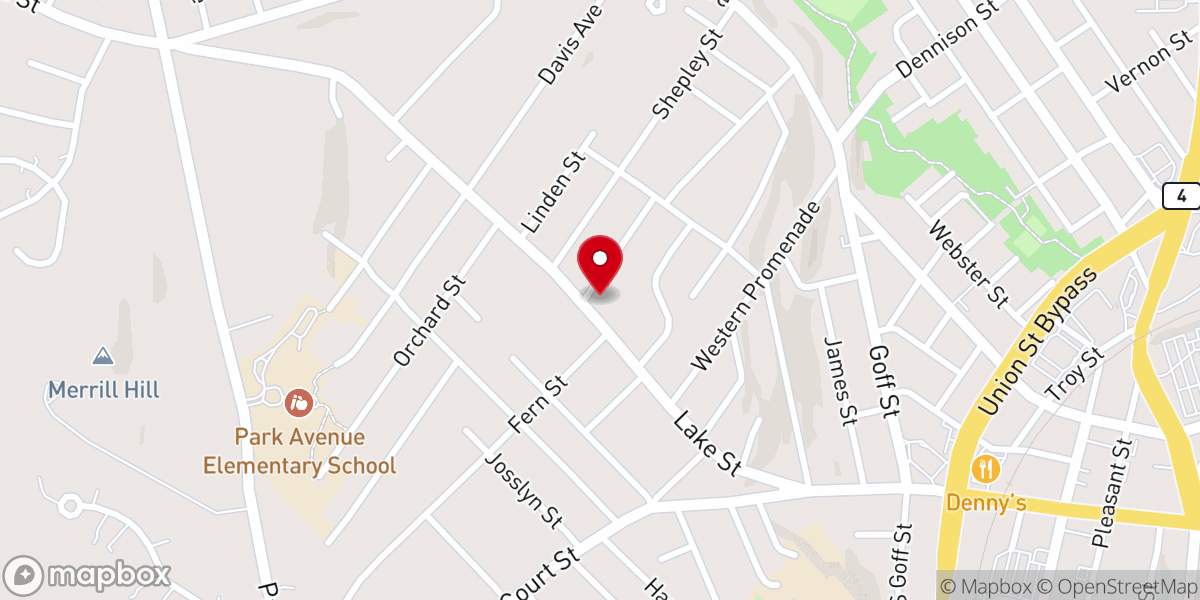 Map showing location of First Church of Christ Scientist