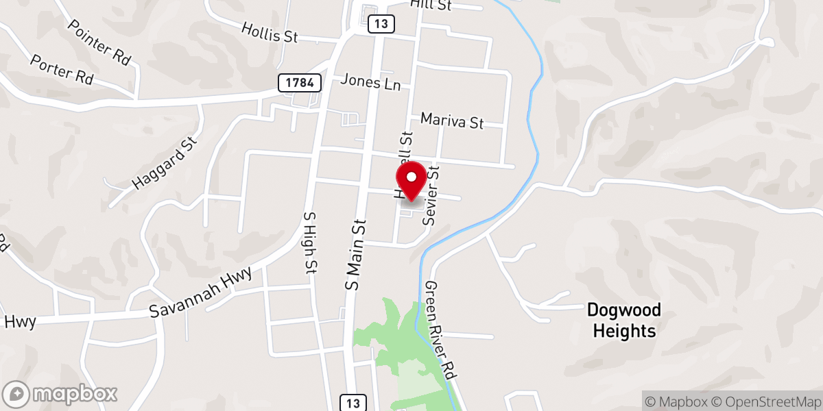 Map showing location of First Fellowship Church