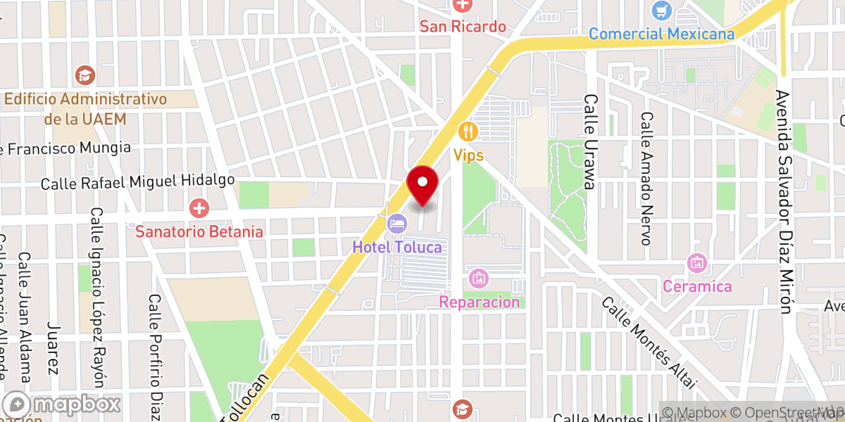 Map showing location of Centro Cristiano El Shaddai