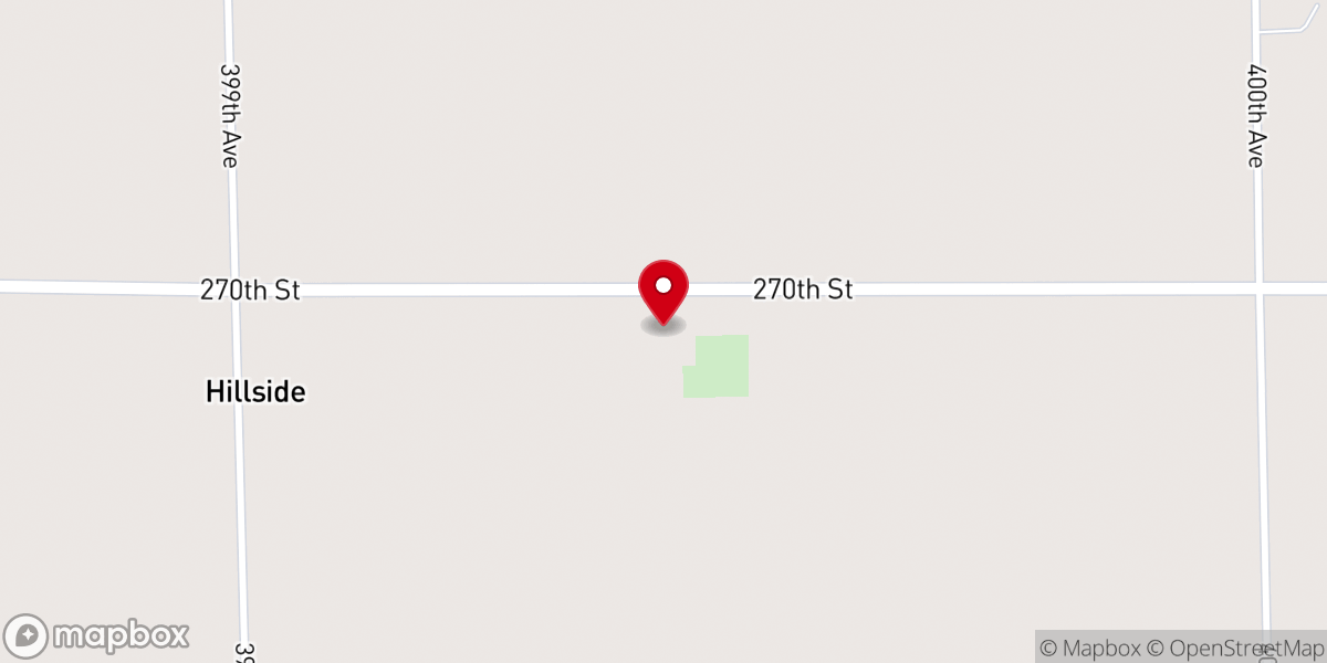 Map showing location of Saint John's Evangelical Lutheran Church