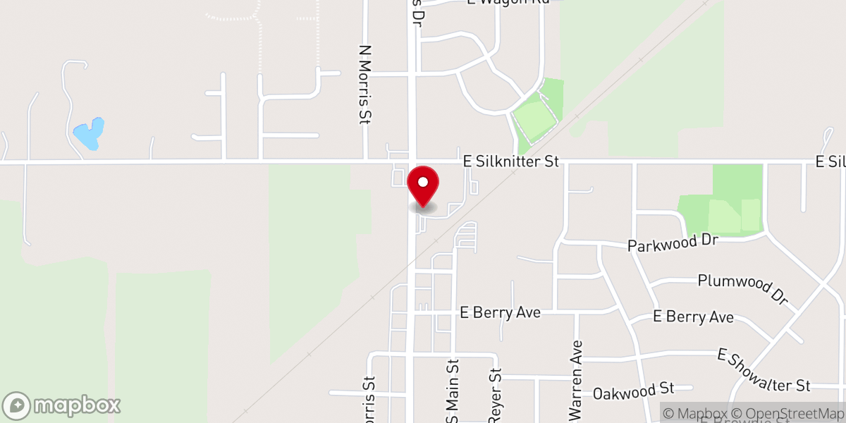 Map showing location of Rose Hill Christian Church