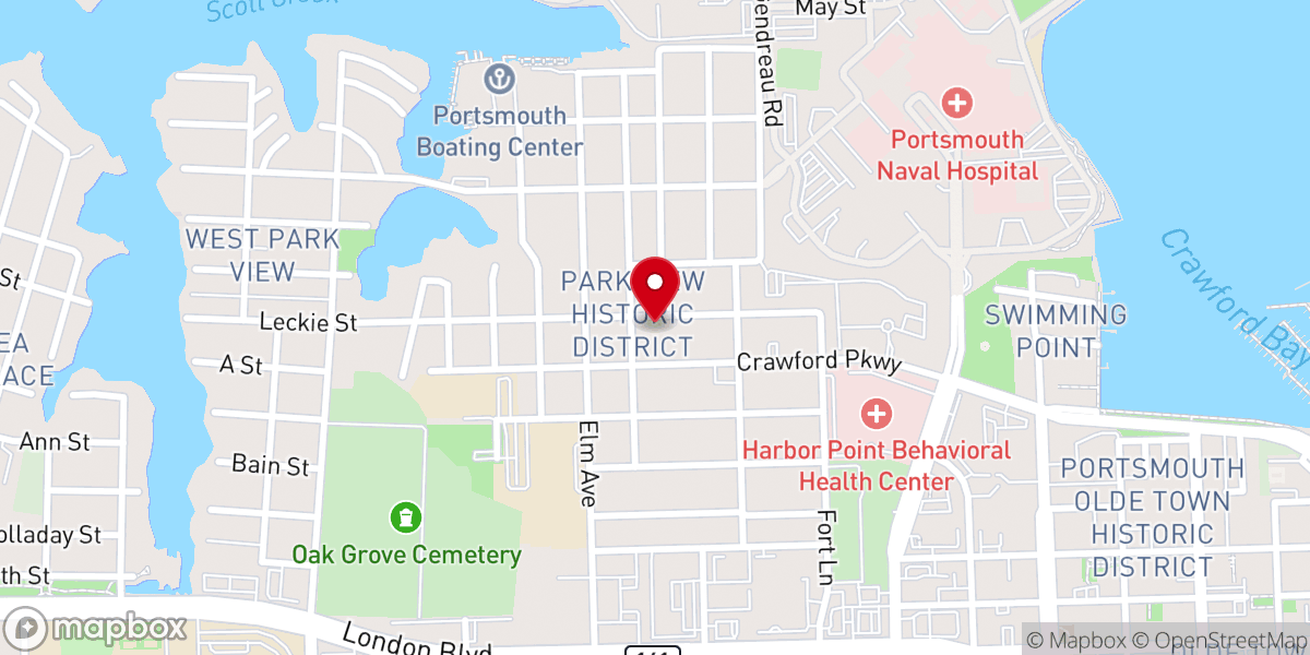 Map showing location of Trinity United Church-Christ