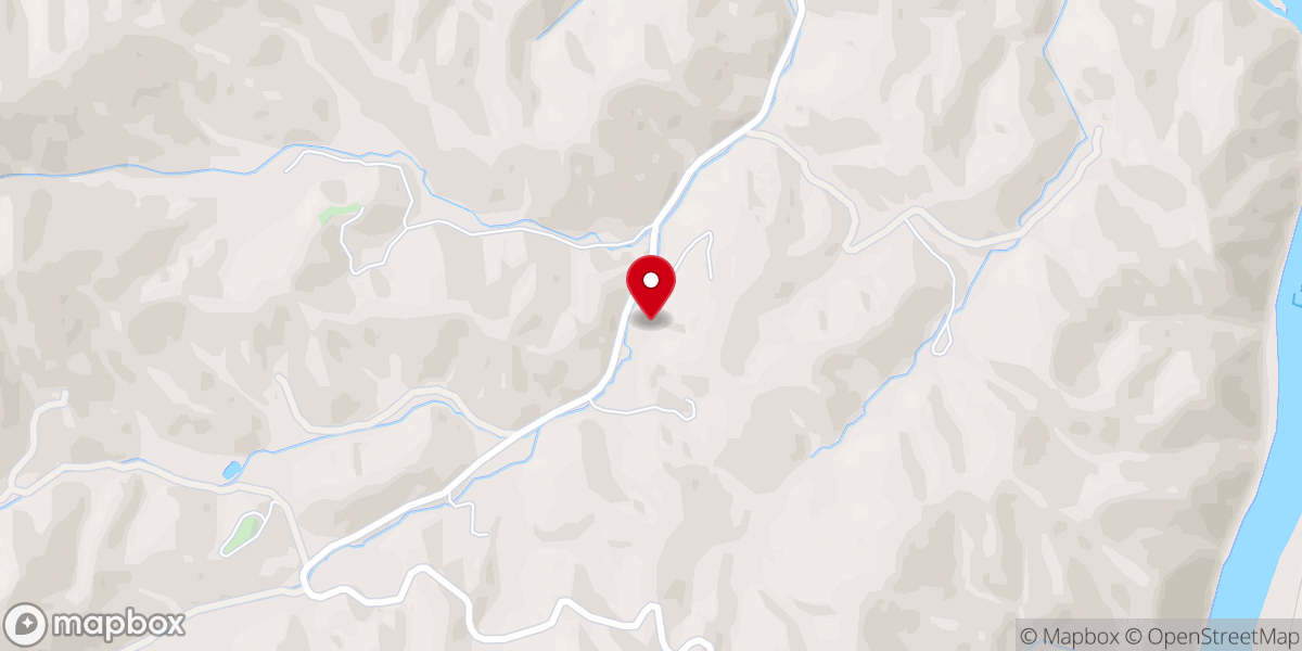 Map showing location of Anderson Branch Church