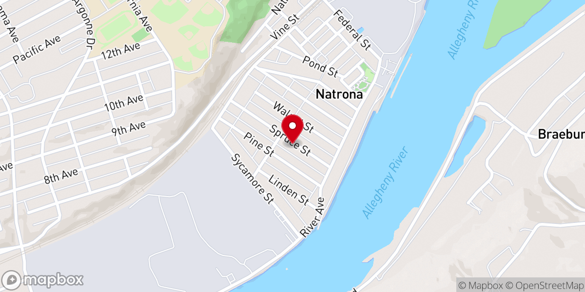Map showing location of St Ladislaus Catholic Church /of St. Joseph Parish