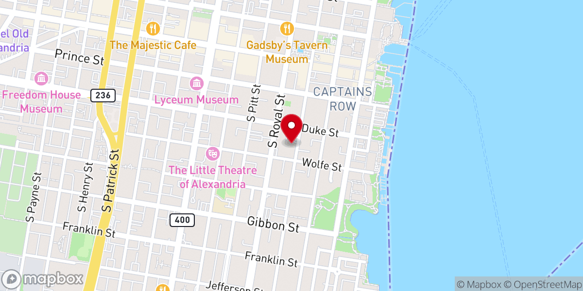 Map showing location of Old Presbyterian Meeting House