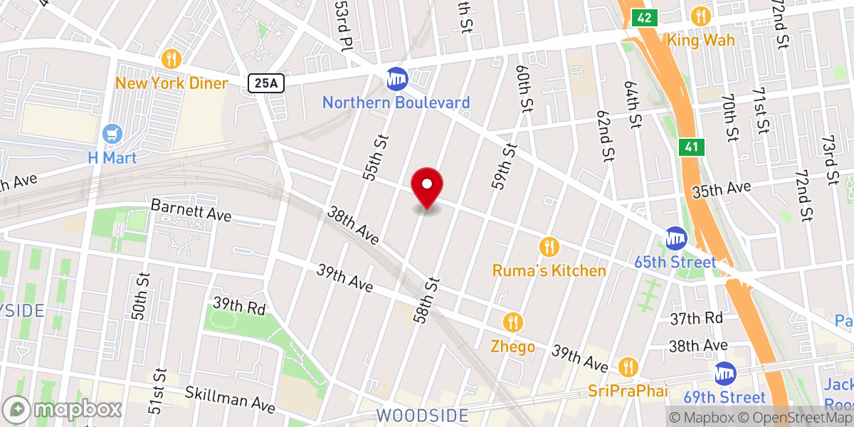 Map showing location of Queens Palace