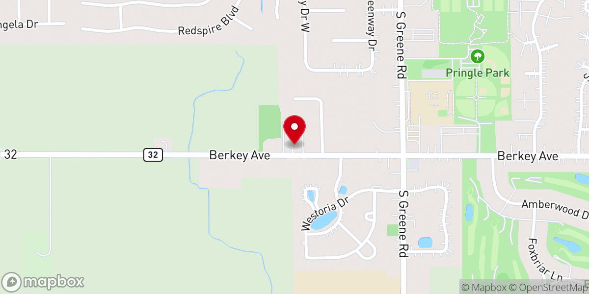 Map showing location of Berkey Avenue Mennonite Fellowship