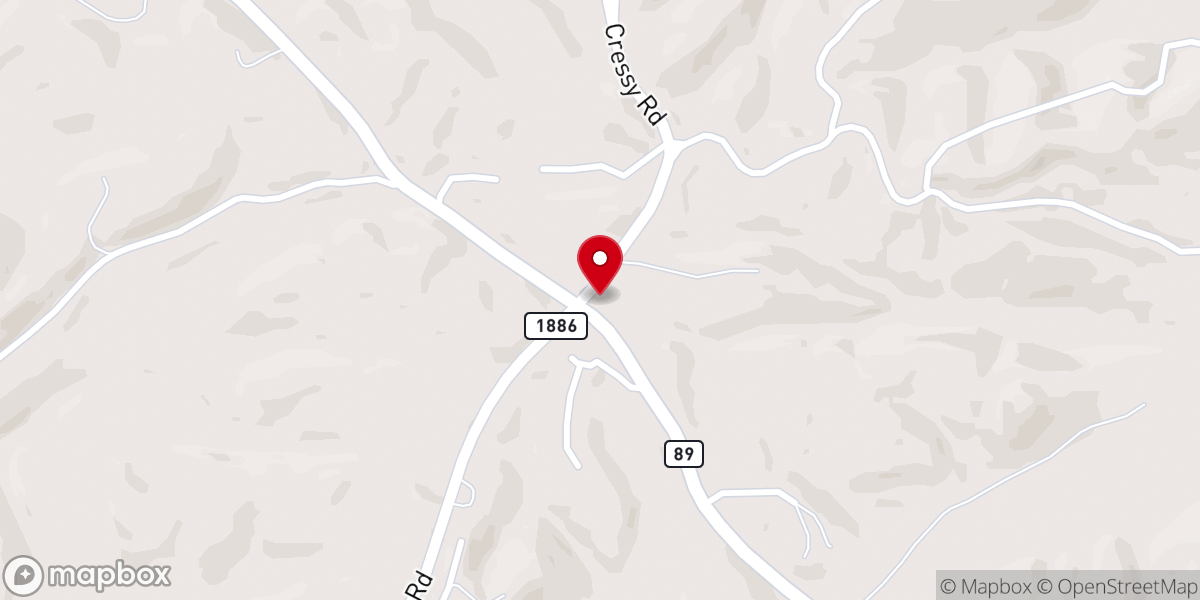 Map showing location of Ivory Hill Baptist Church
