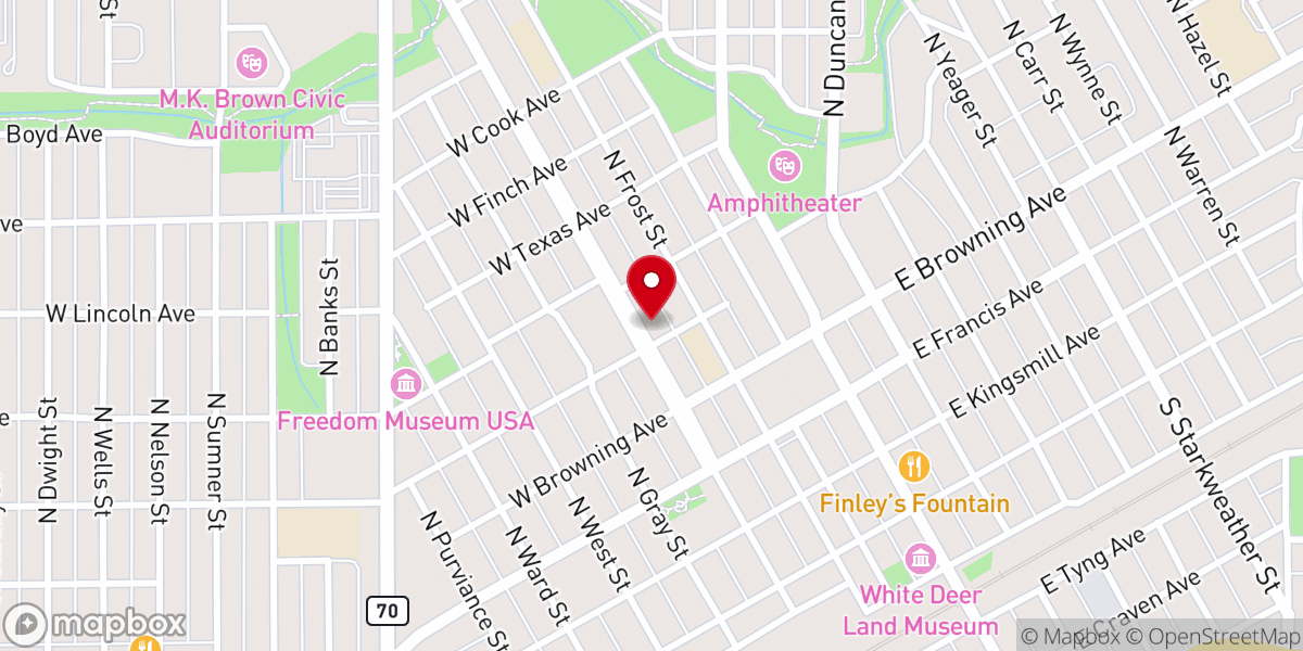 Map showing location of Somerville Street Church of Christ
