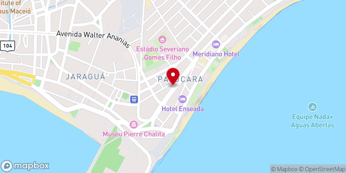 Map showing location of CCM - Comunidade Cristã de Maceió