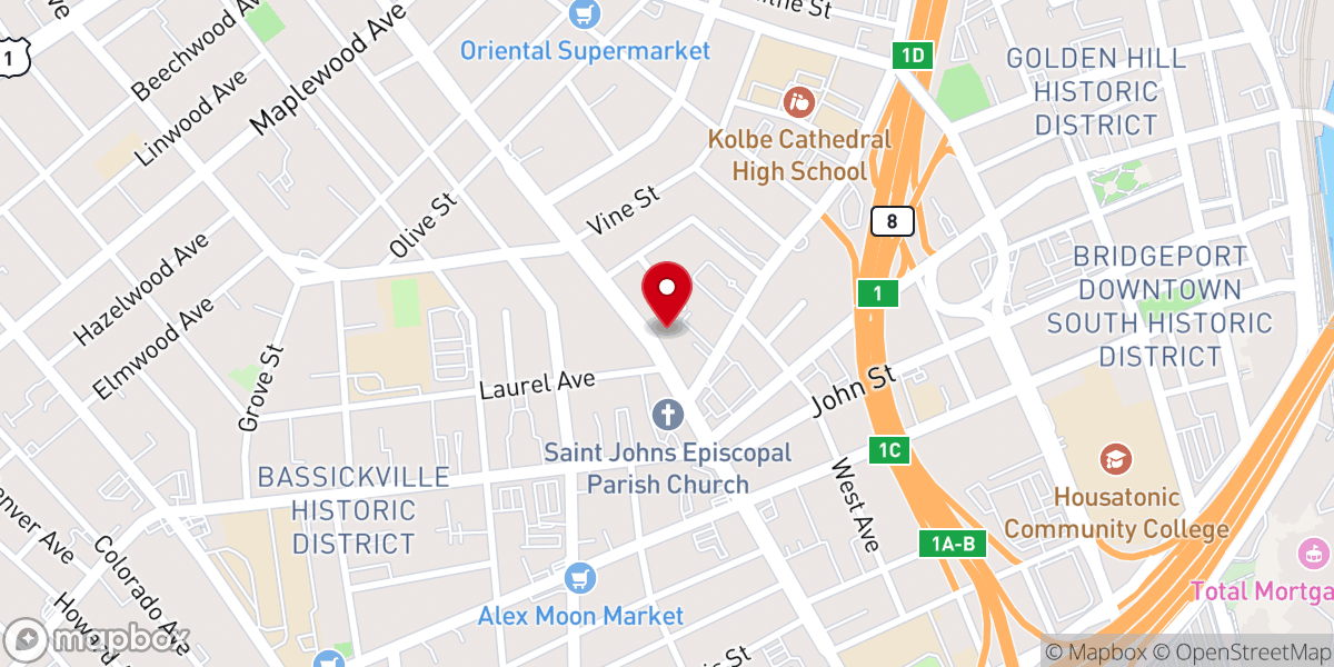 Map showing location of New Hope Missionary Baptist