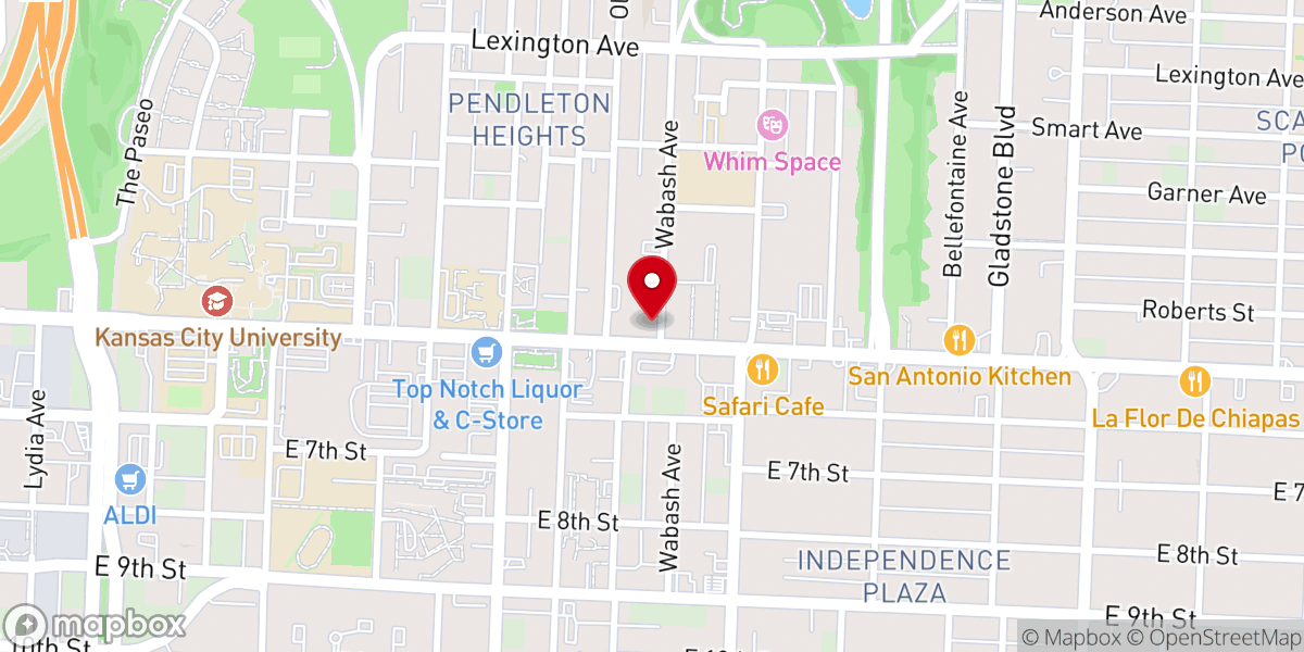 Map showing location of Christ Presbyterian Church