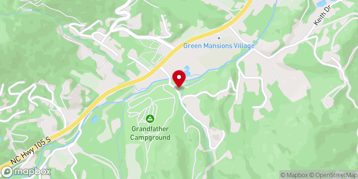 Map showing location of Foscoe Grandfather Community Center
