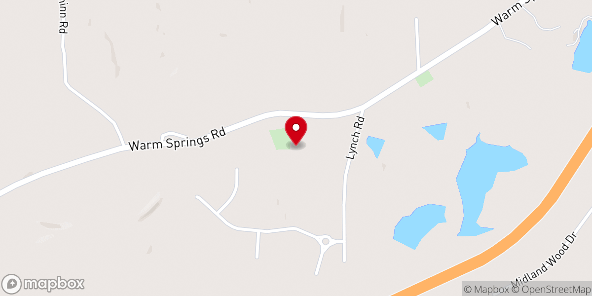 Map showing location of Locust Hill Baptist Church