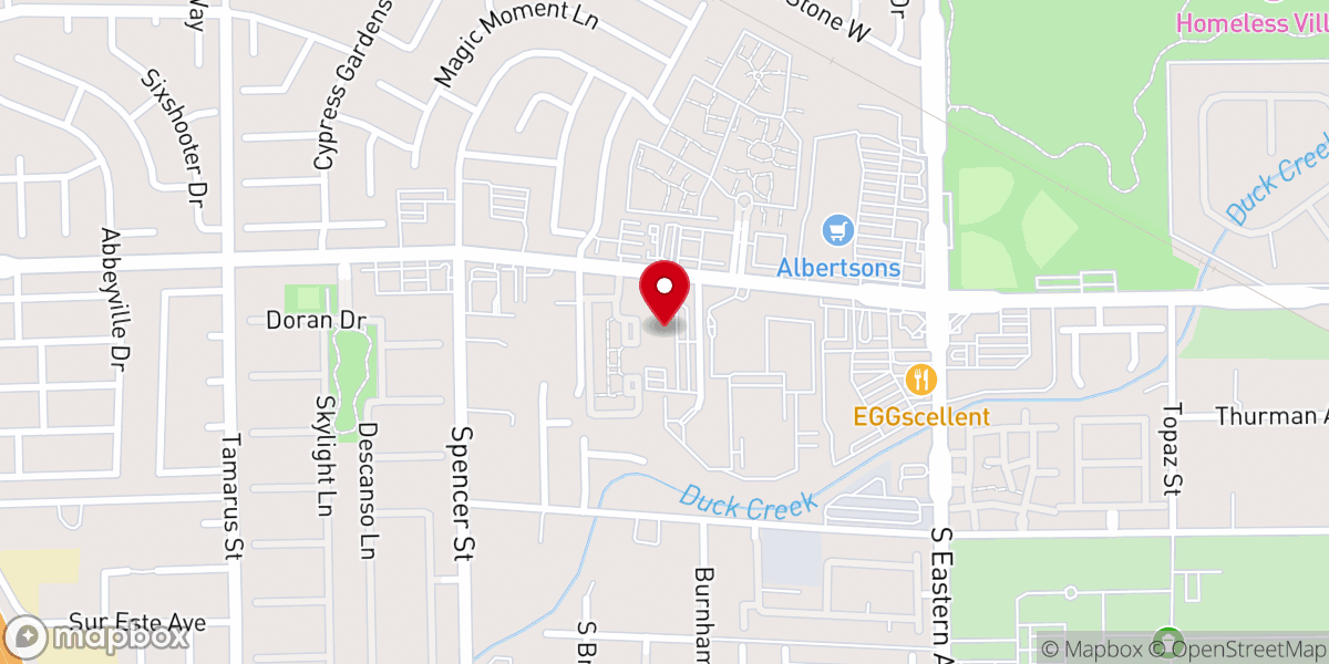 Map showing location of Eastside Christian Church