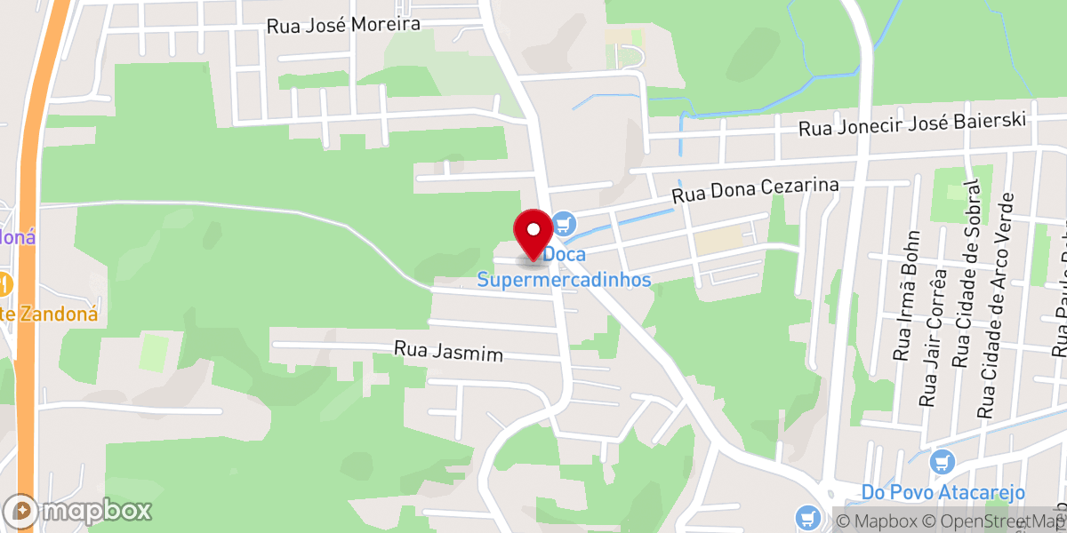 Map showing location of Nova Igreja Batista em Joinville