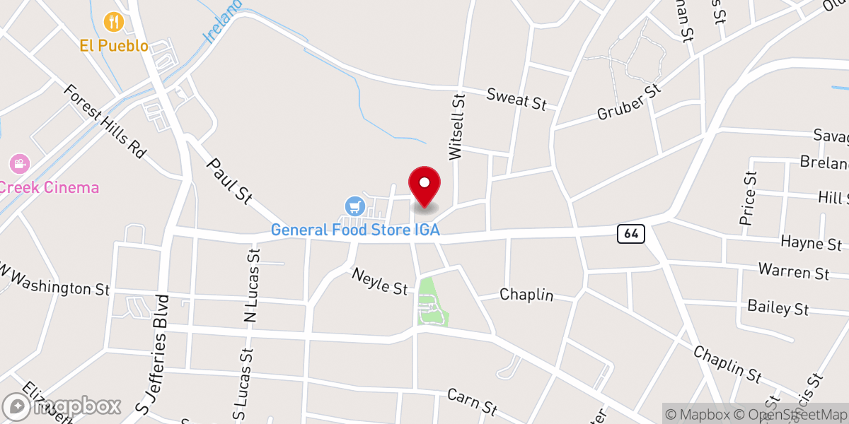 Map showing location of Bedon-Lucas House