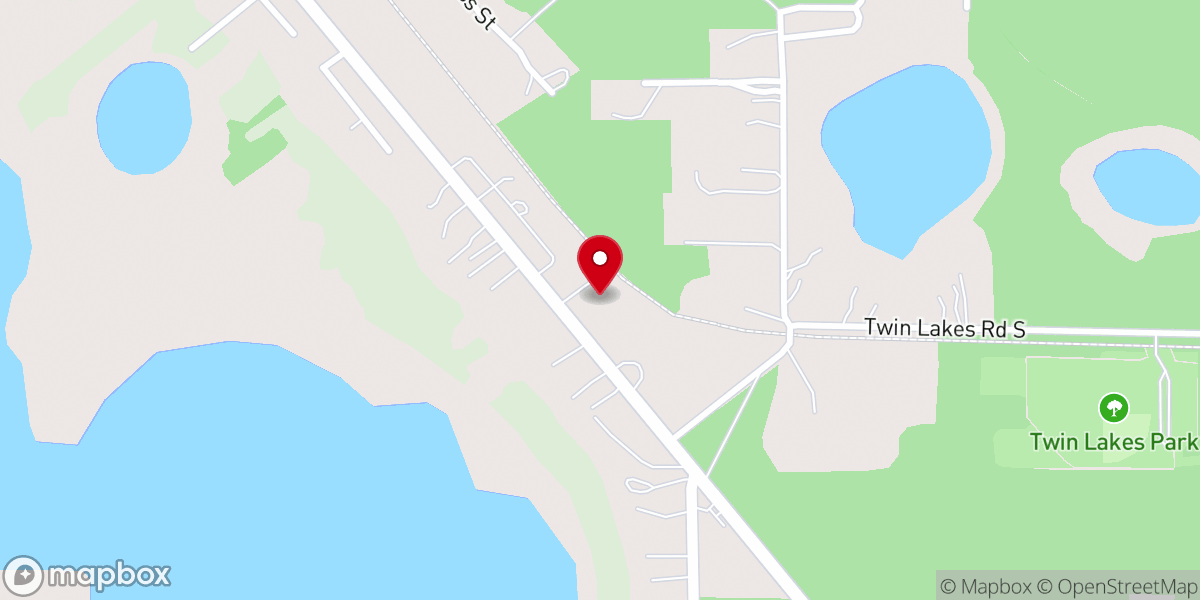 Map showing location of First Assembly of God