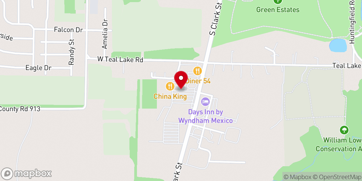 Map showing location of South Trails Shopping Center