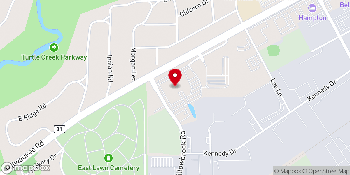 Map showing location of Central Christian Church