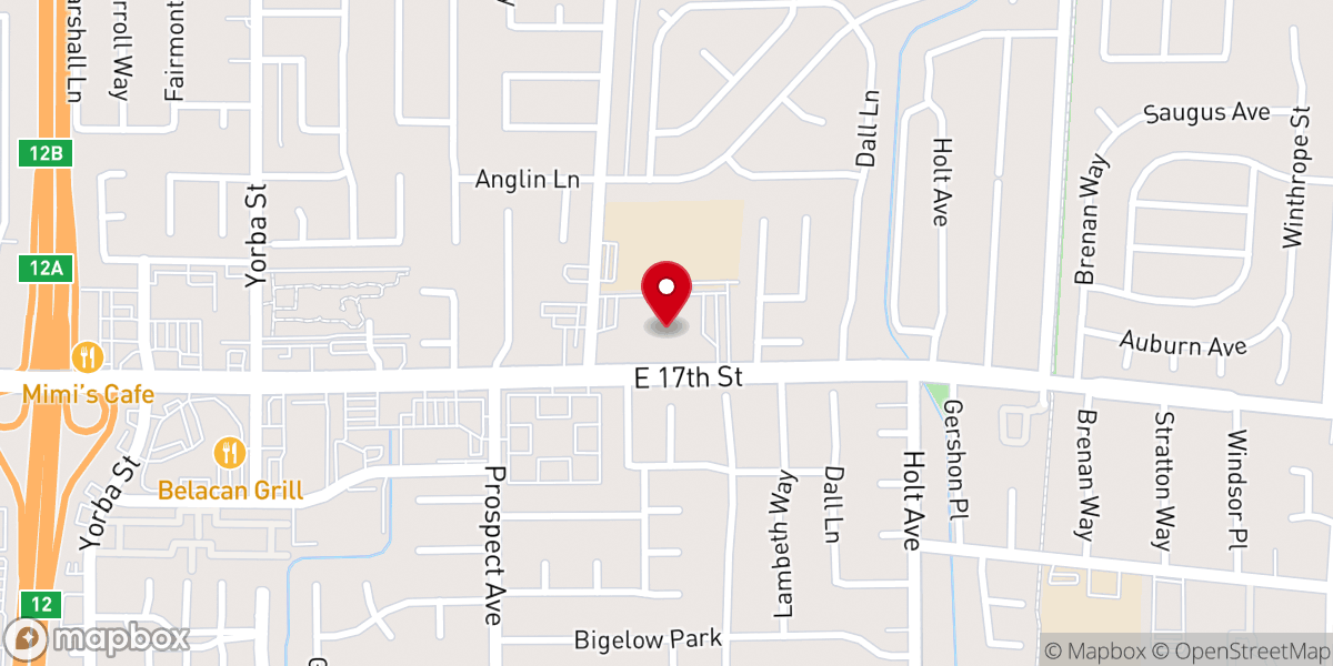 Map showing location of Trinity United Presbyterian Church