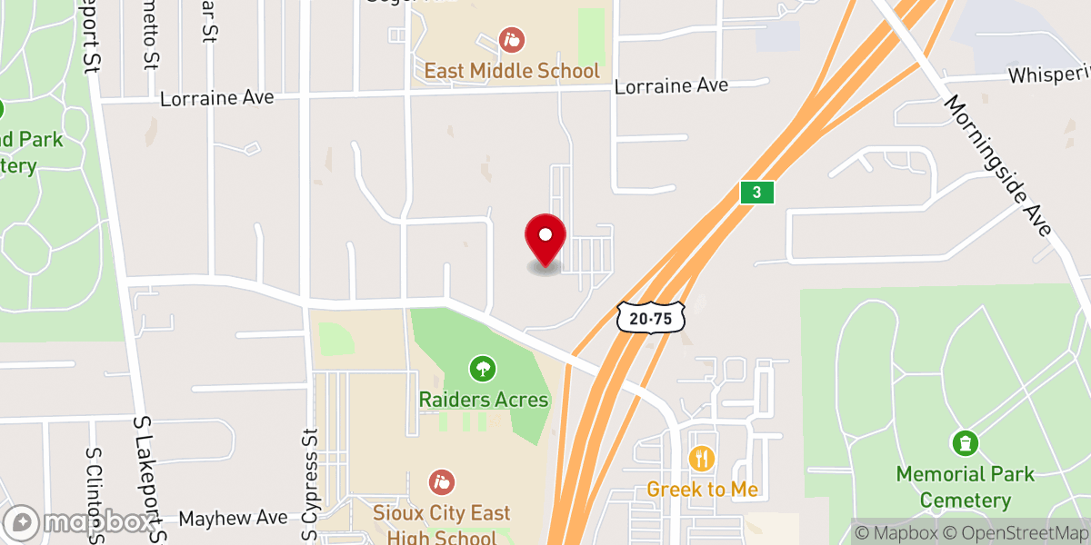 Map showing location of Hope Center