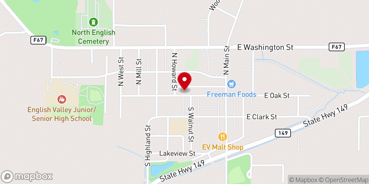 Map showing location of United Methodist Church