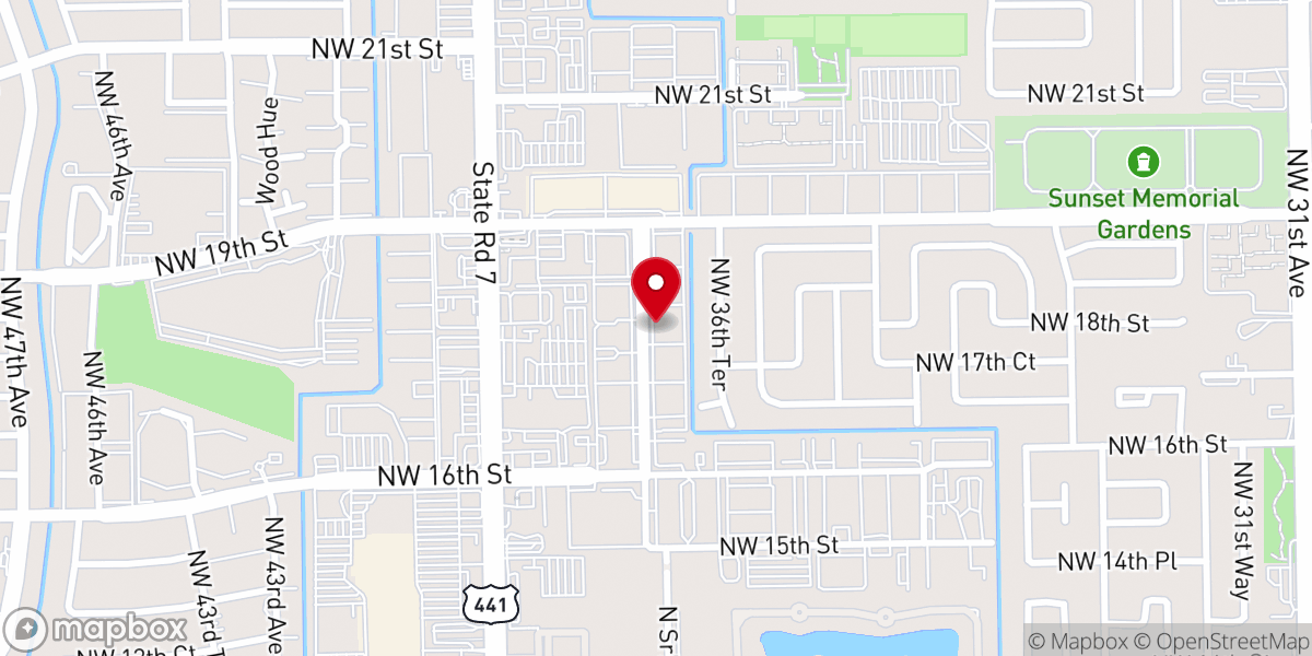 Map showing location of Oneness Apostolic Church