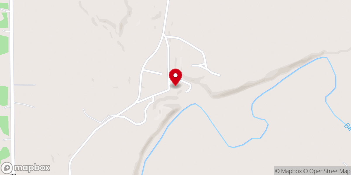 Map showing location of Camp Heart O' Hills