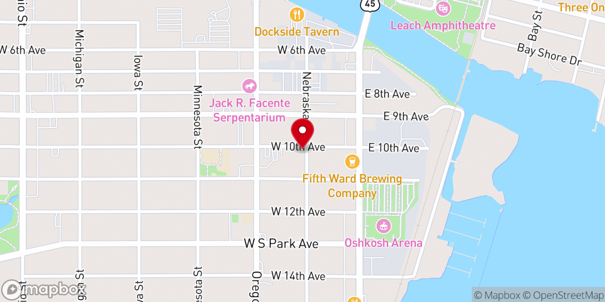 Map showing location of La Luz Del Mundo Oshkosh Wisconsin