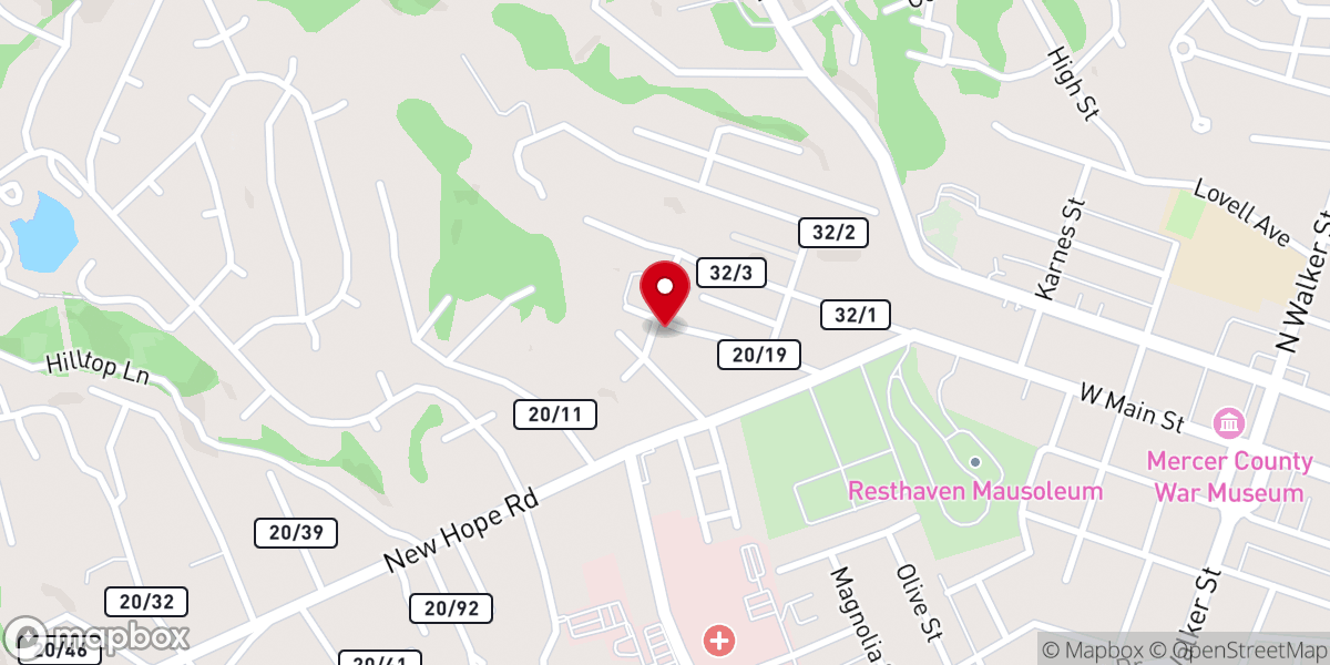 Map showing location of Princeton Free Methodist Church